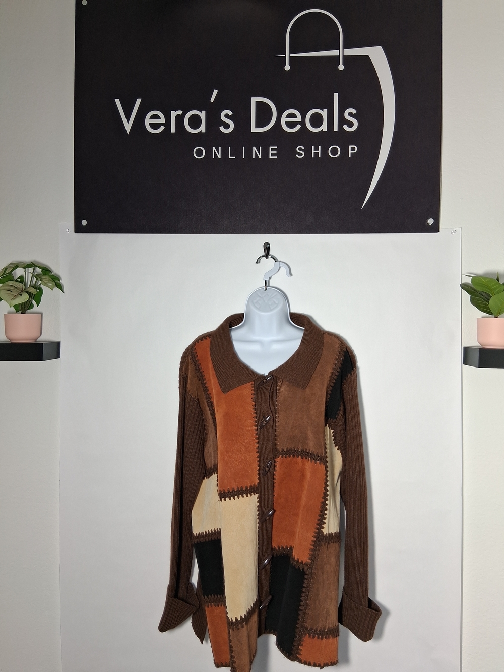 Vintage Hampshire Studio Knit Cardigan Sweater in Brown & Tan Women's  Size Xl